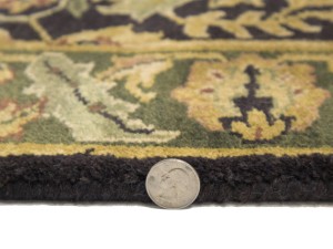 Charcoal Floral Classic 2'7X10 Agra Jaipur Oriental Runner Rug