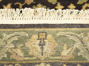 Charcoal Floral Classic 2'7X10 Agra Jaipur Oriental Runner Rug