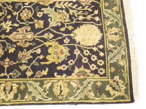 Charcoal Floral Classic 2'7X10 Agra Jaipur Oriental Runner Rug
