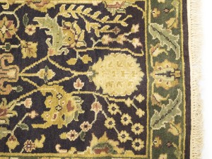 Charcoal Floral Classic 2'7X10 Agra Jaipur Oriental Runner Rug