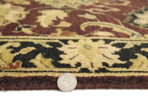 Burgundy Floral Classic 2'7X10 Agra Jaipur Oriental Runner Rug