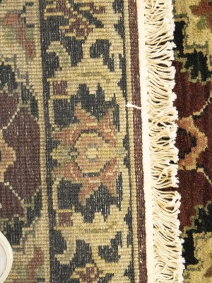Burgundy Floral Classic 2'7X10 Agra Jaipur Oriental Runner Rug