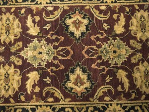 Burgundy Floral Classic 2'7X10 Agra Jaipur Oriental Runner Rug