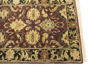 Burgundy Floral Classic 2'7X10 Agra Jaipur Oriental Runner Rug