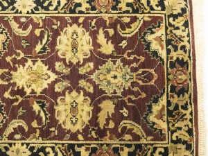 Burgundy Floral Classic 2'7X10 Agra Jaipur Oriental Runner Rug