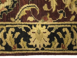 Burgundy Floral Classic 2'7X10 Agra Jaipur Oriental Runner Rug