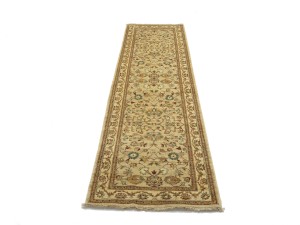 Cream Floral 3X10 Peshawar Pakistan Oriental Runner Rug