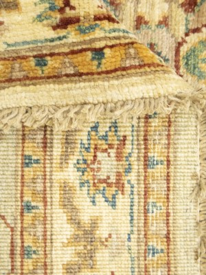 Cream Floral 3X10 Peshawar Pakistan Oriental Runner Rug