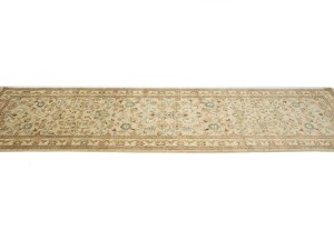Cream Floral 3X10 Peshawar Pakistan Oriental Runner Rug