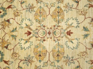 Cream Floral 3X10 Peshawar Pakistan Oriental Runner Rug