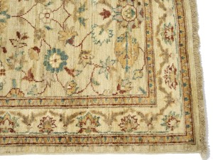 Cream Floral 3X10 Peshawar Pakistan Oriental Runner Rug