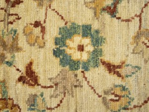 Cream Floral 3X10 Peshawar Pakistan Oriental Runner Rug