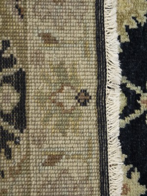 Black Floral 2'6X12 Peshawar Pakistan Oriental Runner Rug