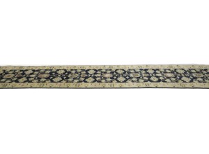 Black Floral 2'6X12 Peshawar Pakistan Oriental Runner Rug