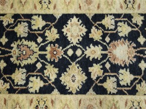 Black Floral 2'6X12 Peshawar Pakistan Oriental Runner Rug