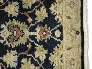 Black Floral 2'6X12 Peshawar Pakistan Oriental Runner Rug