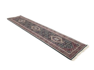 Green Floral Tribal 3X12 Indo-Bidjar Oriental Runner Rug