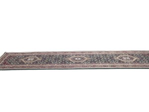 Green Floral Tribal 3X12 Indo-Bidjar Oriental Runner Rug