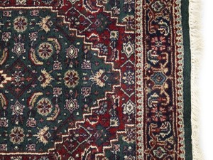 Green Floral Tribal 3X12 Indo-Bidjar Oriental Runner Rug