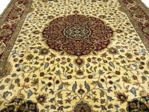 Cream Floral Classic 6X9 Agra Jaipur Oriental Rug