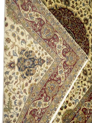 Cream Floral Classic 6X9 Agra Jaipur Oriental Rug