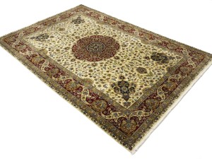 Cream Floral Classic 6X9 Agra Jaipur Oriental Rug