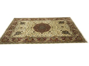 Cream Floral Classic 6X9 Agra Jaipur Oriental Rug