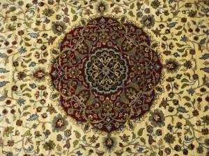 Cream Floral Classic 6X9 Agra Jaipur Oriental Rug