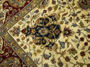 Cream Floral Classic 6X9 Agra Jaipur Oriental Rug