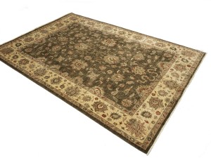 Brown Floral Peshawar 6X9 Pakistan Oriental Rug