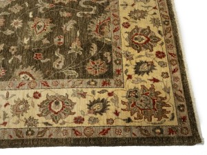 Brown Floral Peshawar 6X9 Pakistan Oriental Rug