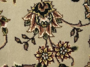 Cream Floral Classic 3X5 Indo-Tabriz Oriental Rug