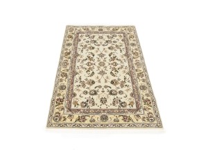 Cream Floral Classic 3X5 Indo-Tabriz Oriental Rug