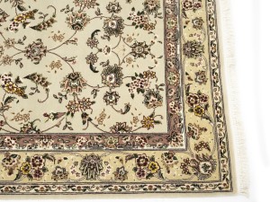Cream Floral Classic 3X5 Indo-Tabriz Oriental Rug