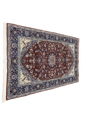 Red Floral Classic 3X5 Indo-Kashan Oriental Rug