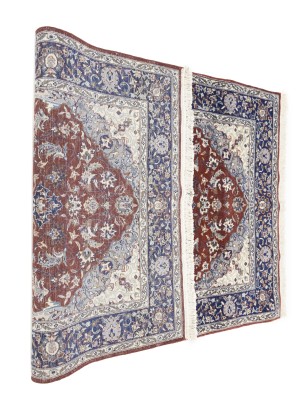 Red Floral Classic 3X5 Indo-Kashan Oriental Rug