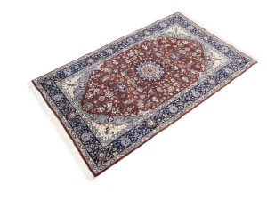Red Floral Classic 3X5 Indo-Kashan Oriental Rug