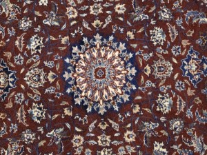 Red Floral Classic 3X5 Indo-Kashan Oriental Rug