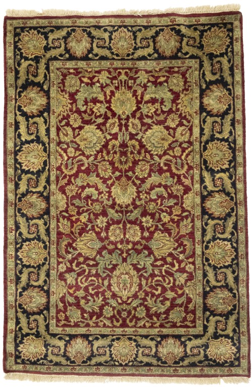 Red Floral Classic 4X6 Agra Jaipur Oriental Rug