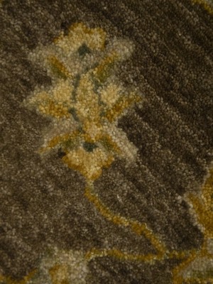 Dark Brown Floral 4X6 Peshawar Pakistan Oriental Rug