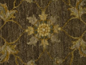 Dark Brown Floral 4X6 Peshawar Pakistan Oriental Rug