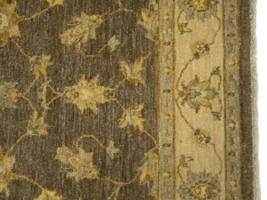 Dark Brown Floral 4X6 Peshawar Pakistan Oriental Rug