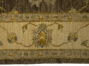 Dark Brown Floral 4X6 Peshawar Pakistan Oriental Rug