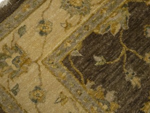 Dark Brown Floral 4X6 Peshawar Pakistan Oriental Rug
