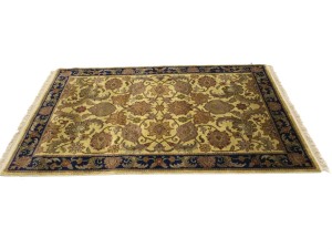Golden Beige Floral Classic 4X6 Agra Jaipur Oriental Rug