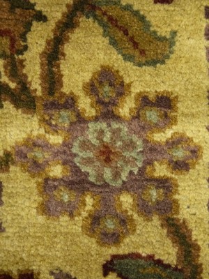 Golden Beige Floral Classic 4X6 Agra Jaipur Oriental Rug