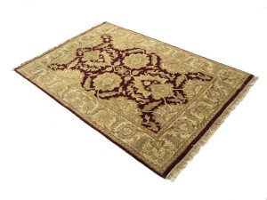 Maroon Red Floral Classic 4X6 Agra Jaipur Oriental Rug