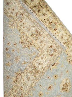 Light Blue Floral 4X6 Peshawar Pakistan Oriental Rug