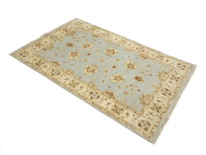 Light Blue Floral 4X6 Peshawar Pakistan Oriental Rug