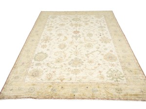 Cream Floral Oushak 12'6X17 Turkish Oriental Rug